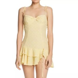 For Love and Lemons Limoncello Tiered-Ruffle Mini